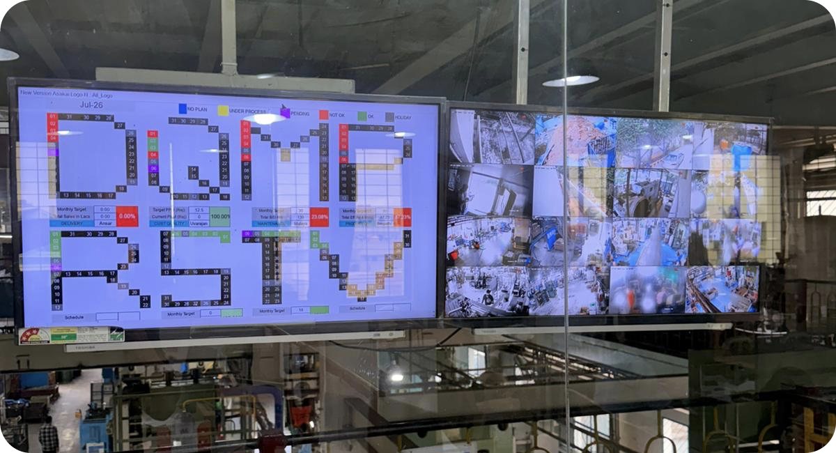 IoT-Produktions-Dashboard und Überwachungsmonitore in der Fertigung von Kavia